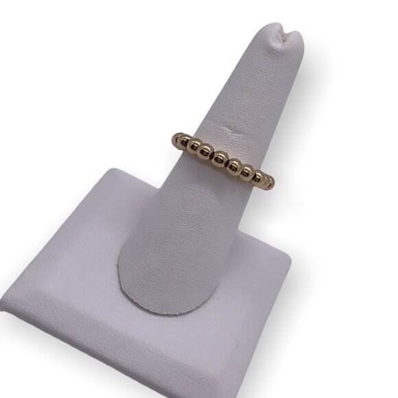 NWT Wool + Pepper Co. Gold Beaded Stackable Ring - Picture 2 of 4